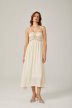 Parisa süsleme midi elbise