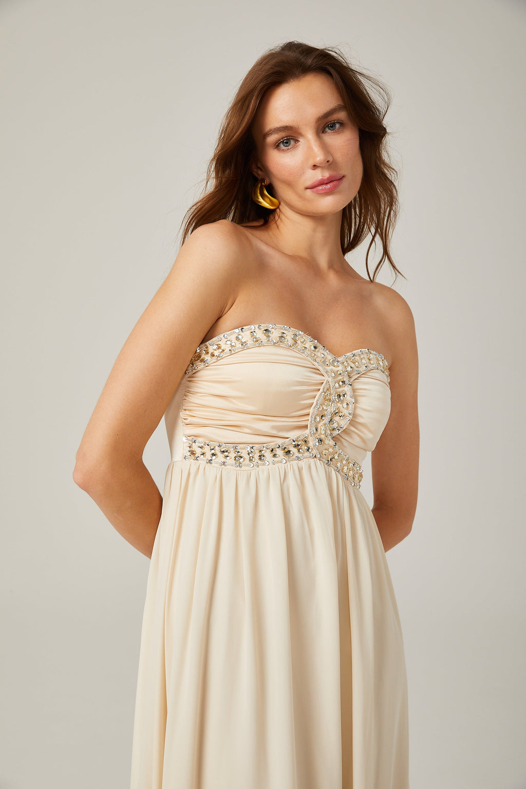 Parisa süsleme midi elbise