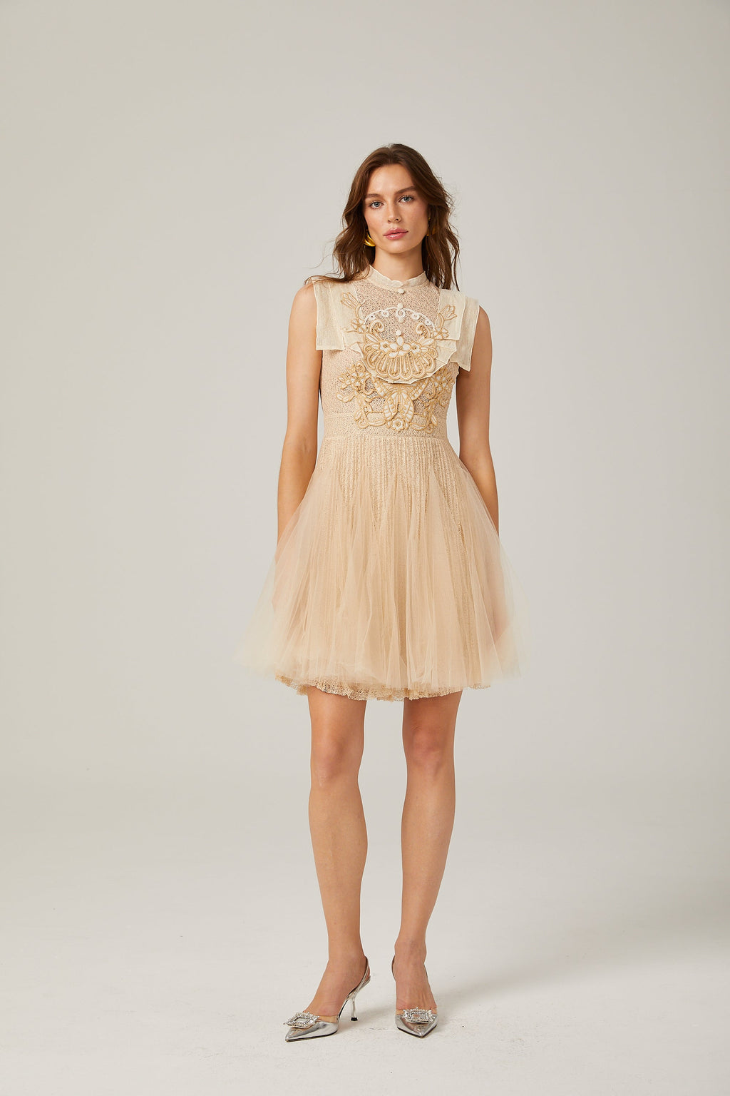 Gisèle tül mini elbise