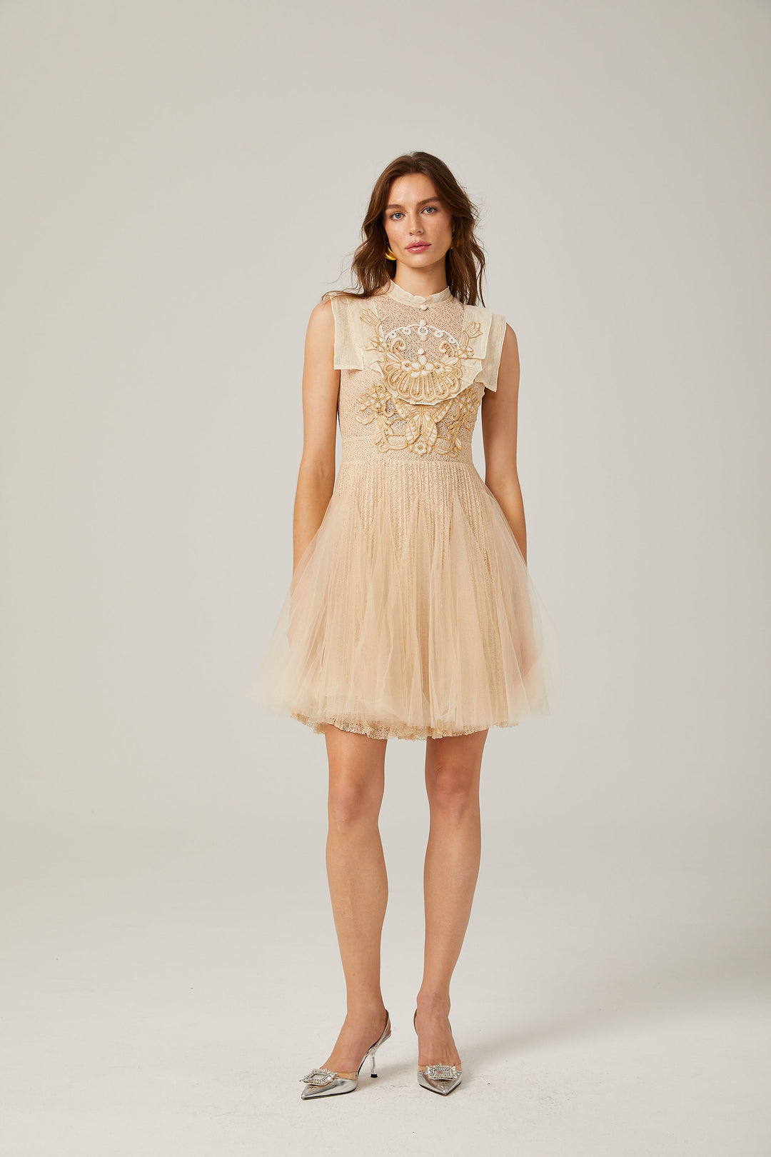 Gisèle tül mini elbise