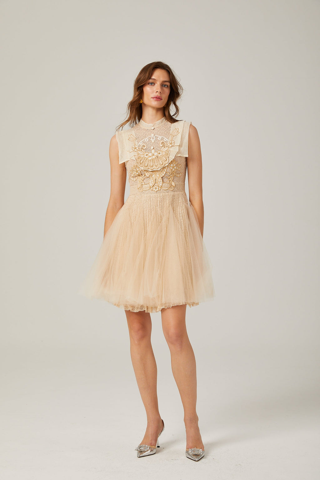 Gisèle tül mini elbise