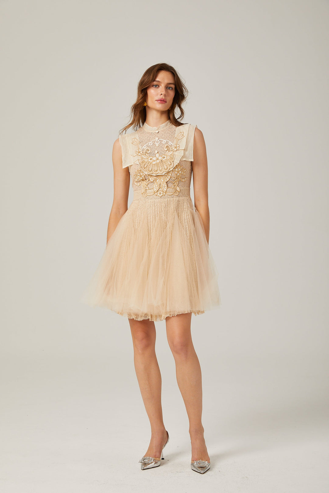 Gisèle tül mini elbise
