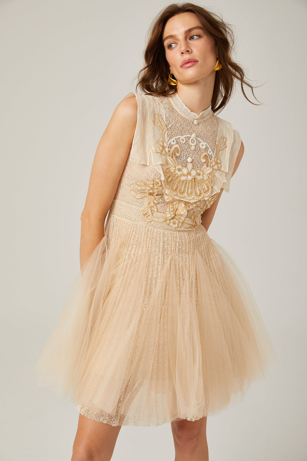 Gisèle tül mini elbise