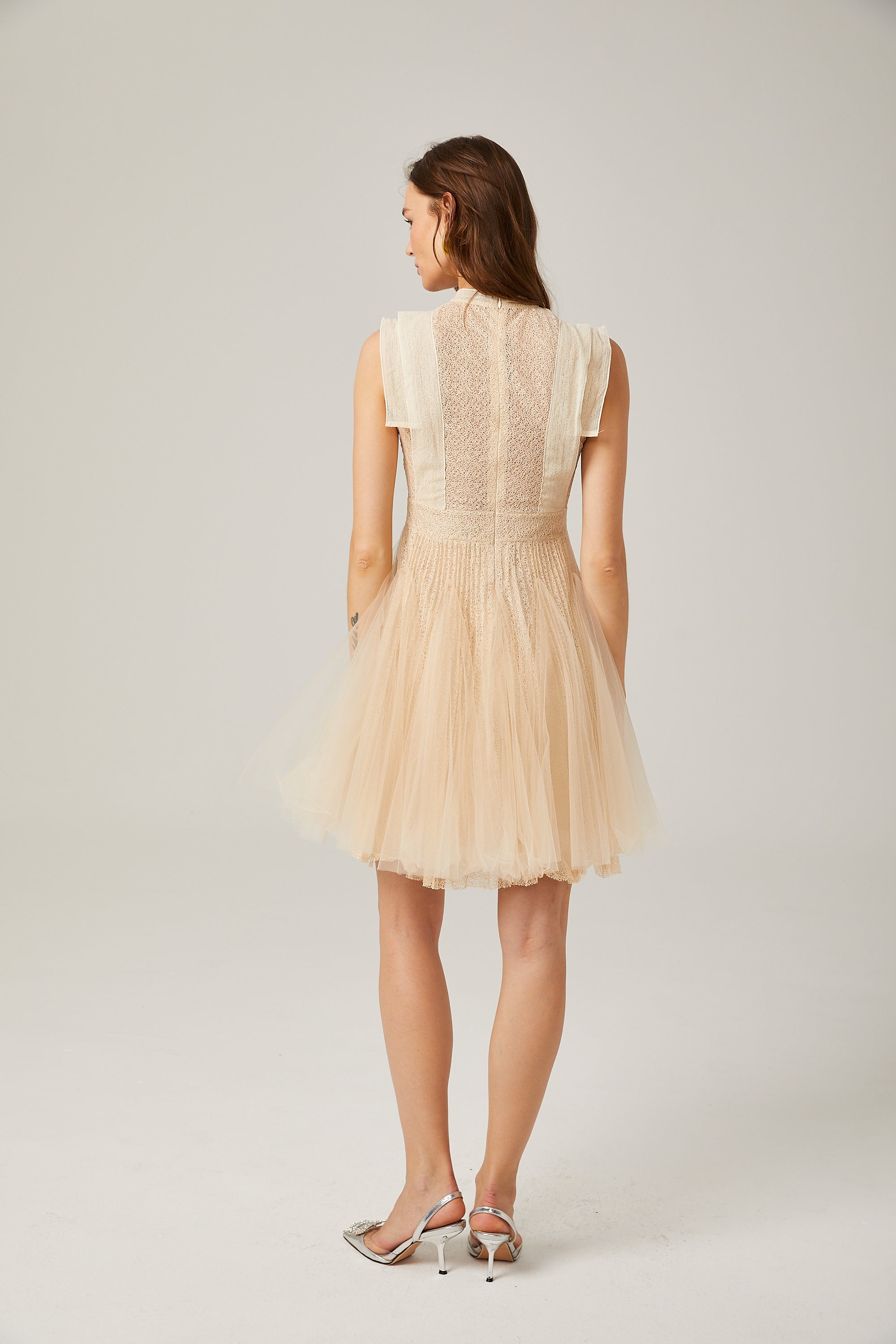 Gisèle tül mini elbise