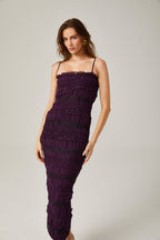 Zélie payetli midi elbise