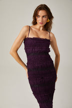 Zélie payetli midi elbise