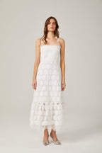 Rosalie dantel midi elbise