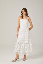 Rosalie dantel midi elbise