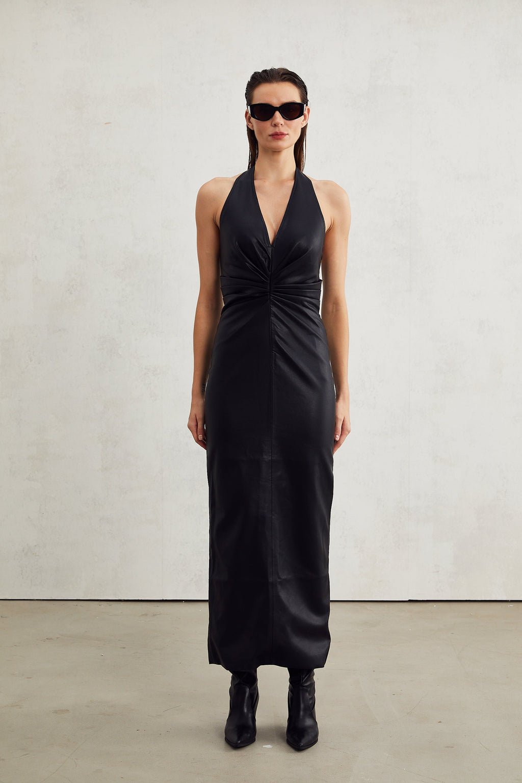 Lucienne bağlama midi elbise