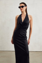 Lucienne bağlama midi elbise