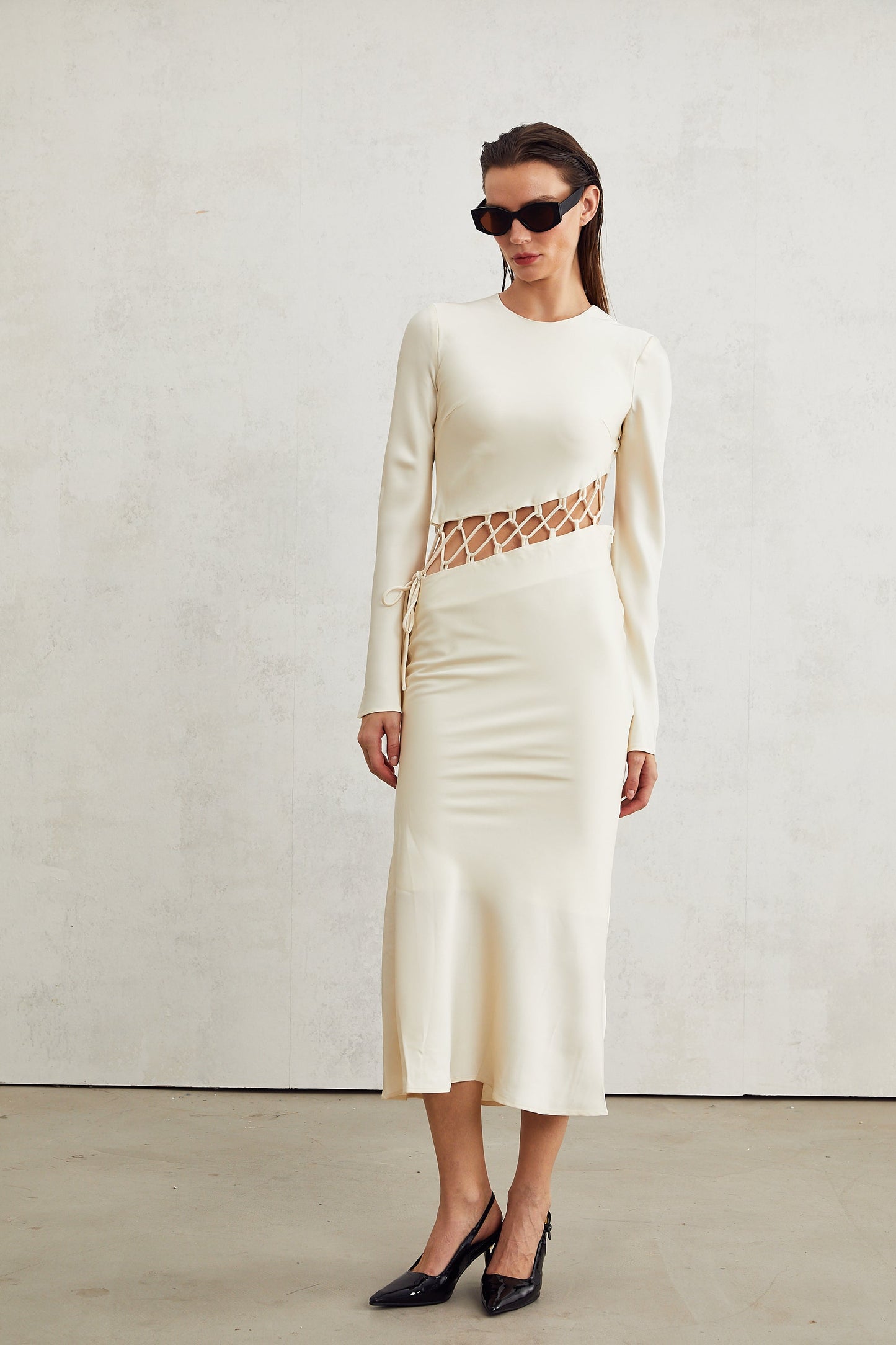 Constance midi elbise