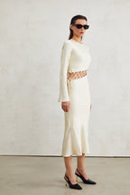 Constance midi elbise