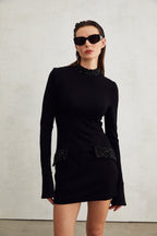 Gaëlle süsleme mini elbise