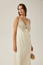 Sylvie örgü maksi elbise