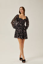 Françoise çiçek mini elbise