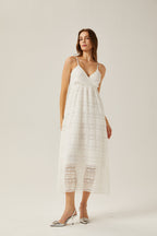 Gabrielle dekolte midi elbise