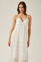 Gabrielle dekolte midi elbise