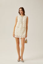 Félicité süslemeli mini elbise