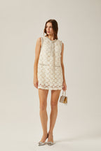 Félicité süslemeli mini elbise