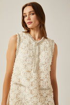 Félicité süslemeli mini elbise