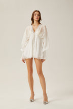 Yvonne şeffaf mini elbise