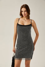 Clotilde kristal mini elbise