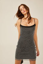 Clotilde kristal mini elbise