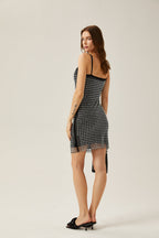 Clotilde kristal mini elbise