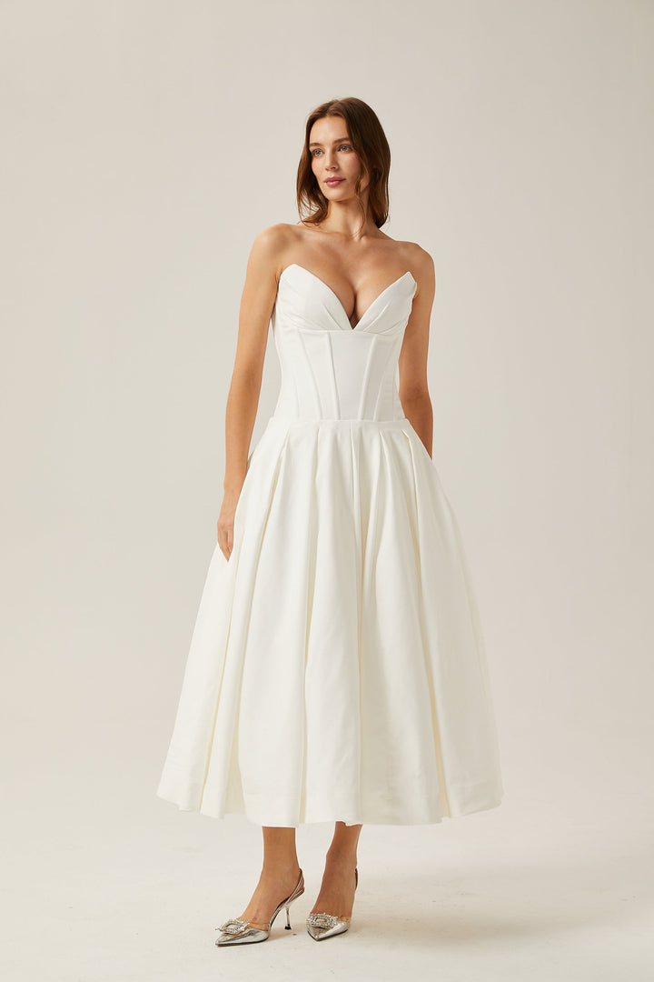 Katherine korse midi Beyaz