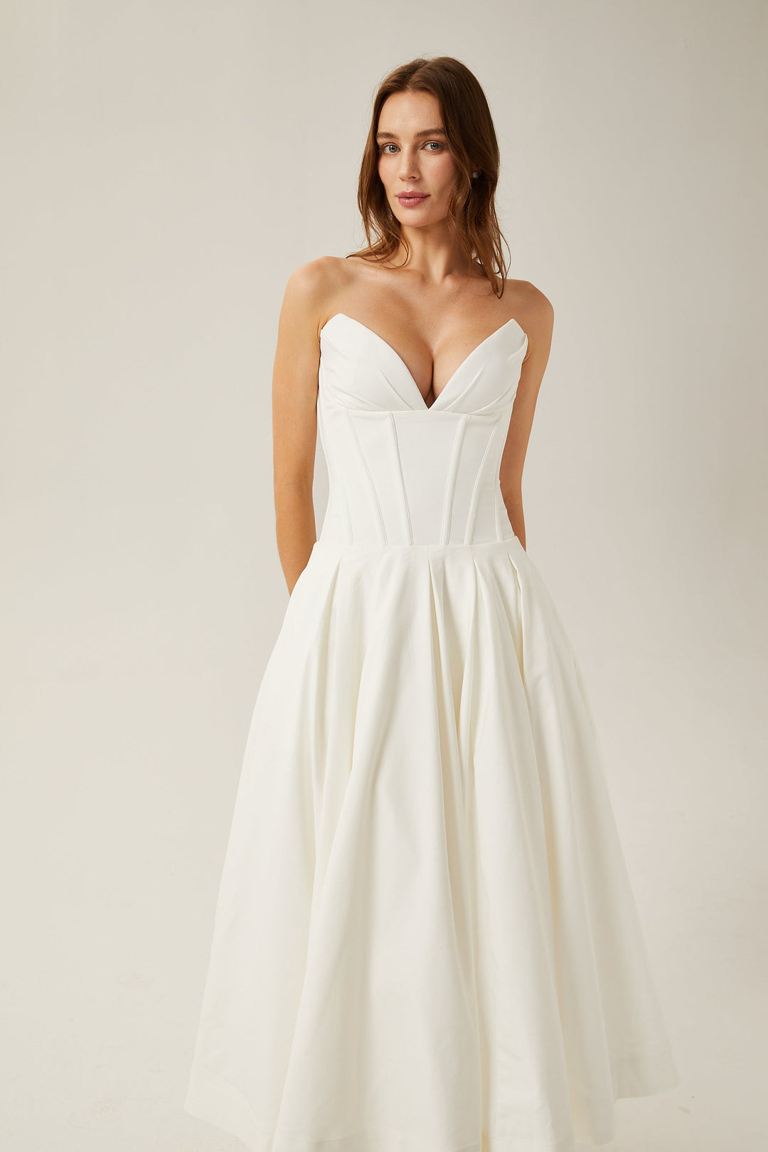 Katherine korse midi Beyaz