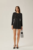 Mireille kristal mini elbise