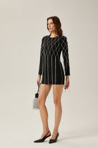 Mireille kristal mini elbise