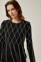 Mireille kristal mini elbise