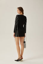 Mireille kristal mini elbise