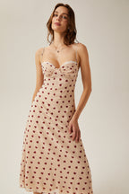 Émeline büstiyer midi elbise