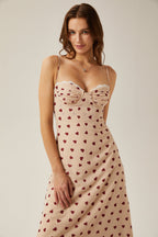 Émeline büstiyer midi elbise