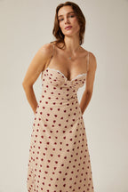 Émeline büstiyer midi elbise