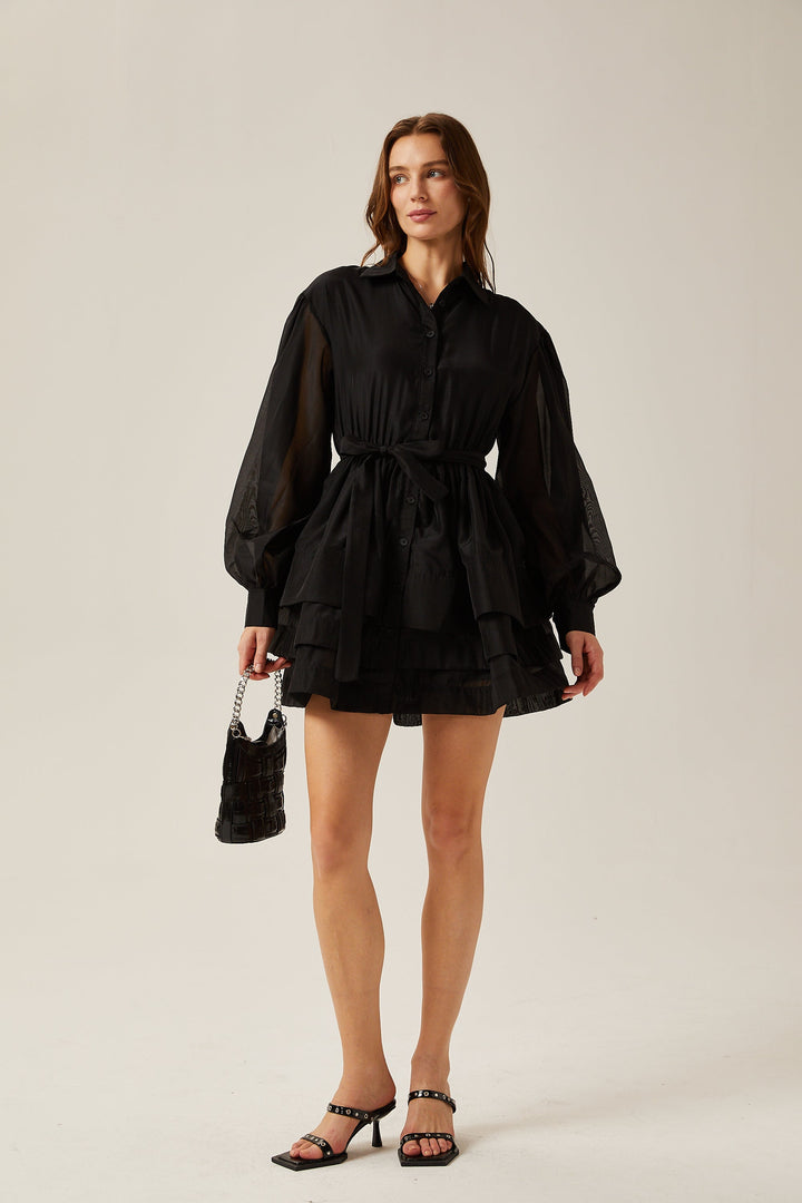 Estelle katman mini elbise