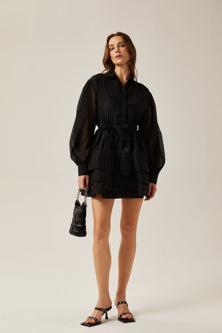 Estelle katman mini elbise