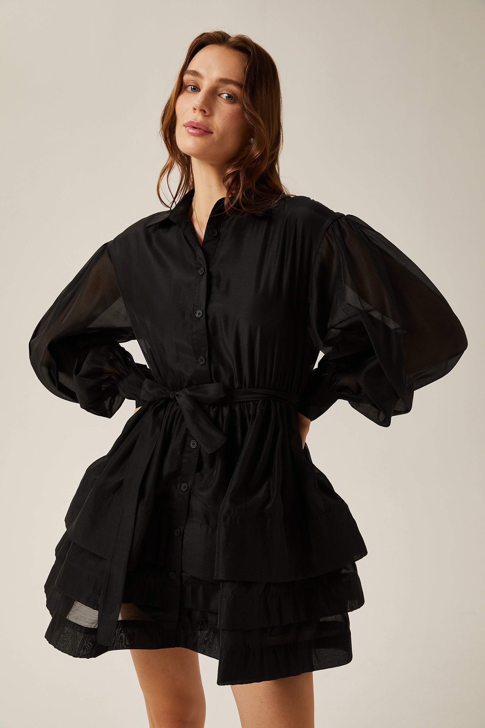 Estelle katman mini elbise