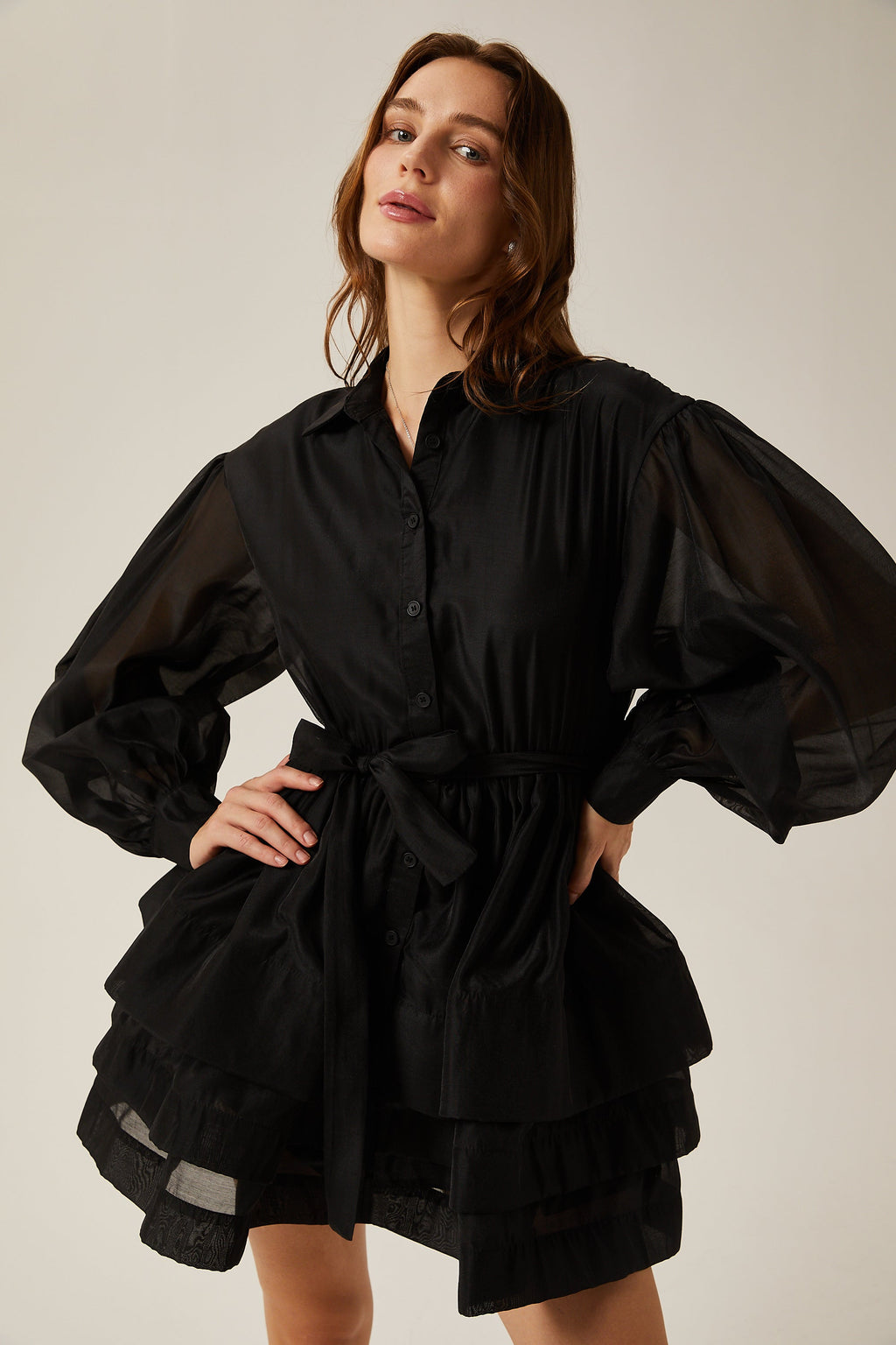 Estelle katman mini elbise