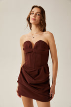 Francine korse mini elbise