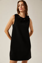 Daphné çiçek mini elbise