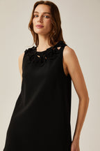 Daphné çiçek mini elbise