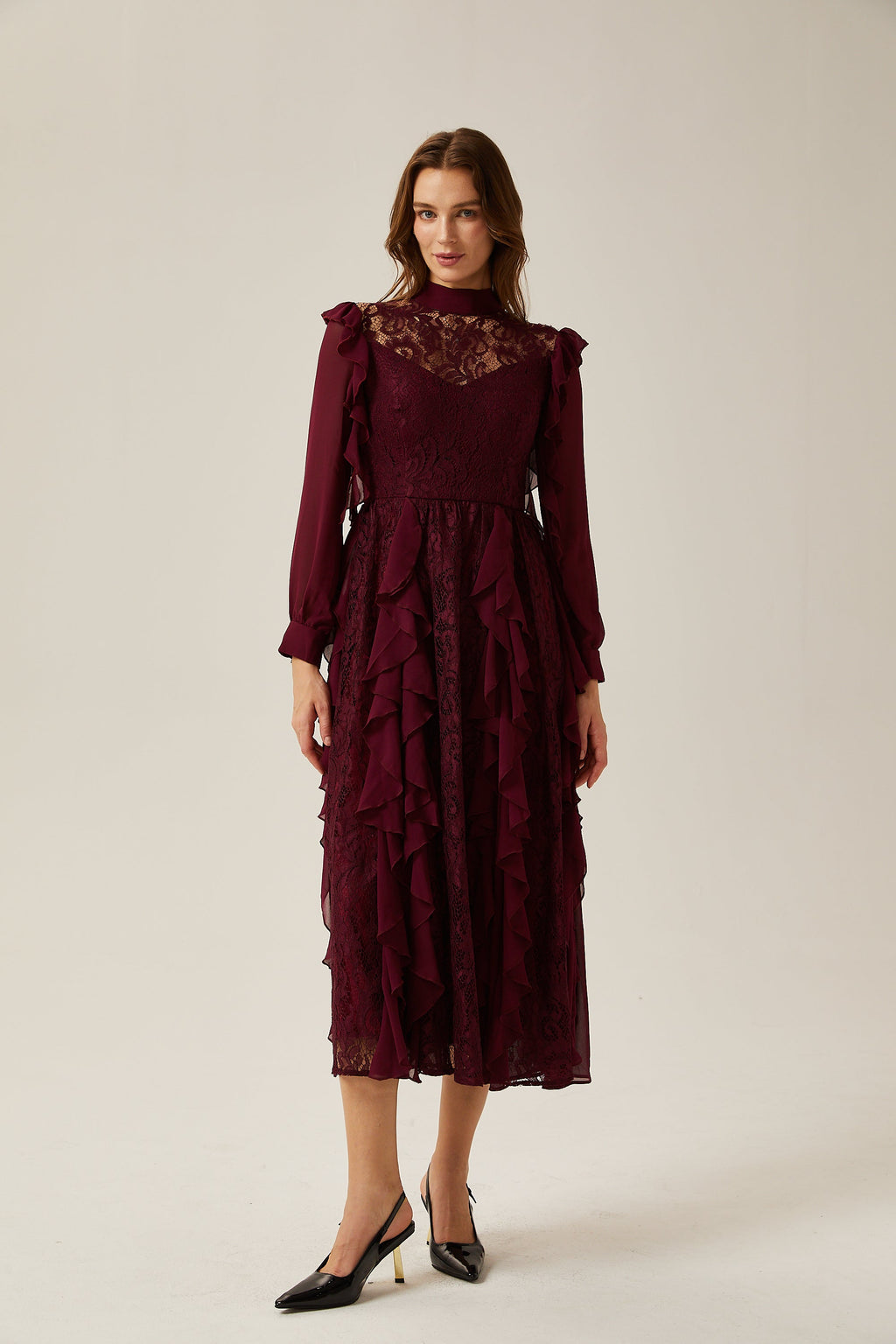 Jocelyne midi elbise