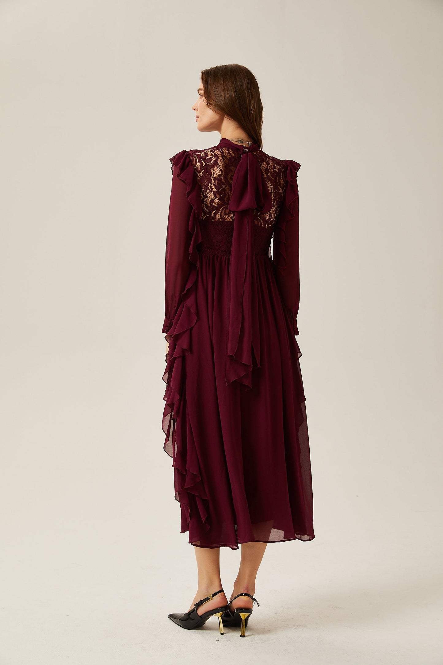 Jocelyne midi elbise