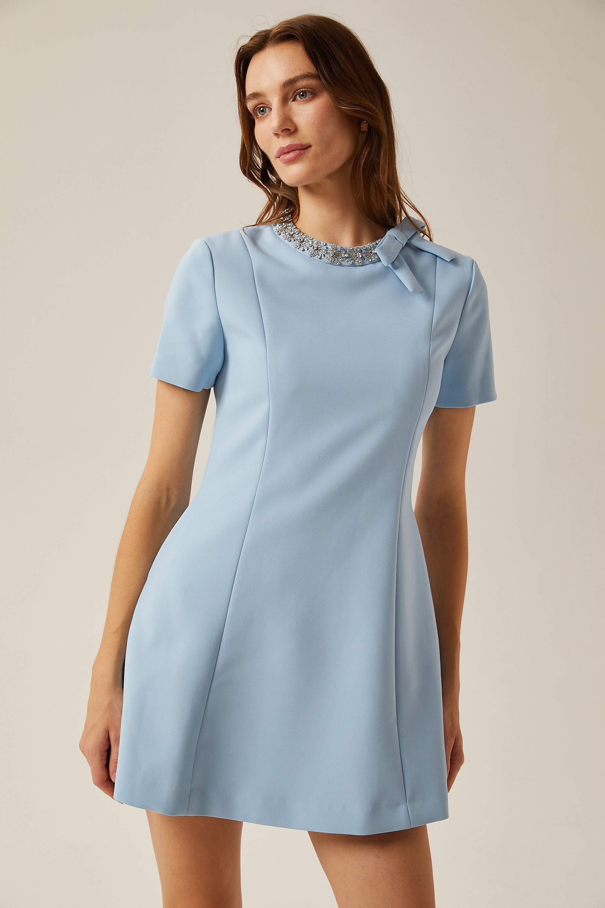 Thérèse süslemeli mini elbise