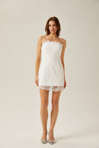 Valérie dantelli straplez mini elbise