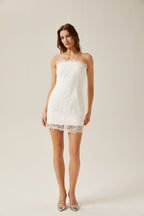 Valérie dantelli straplez mini elbise