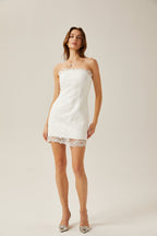 Valérie dantelli straplez mini elbise